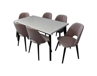 MODERN zestaw 6 osobowy: stół MODERN M24 i krzesła MODERN M21, kolory